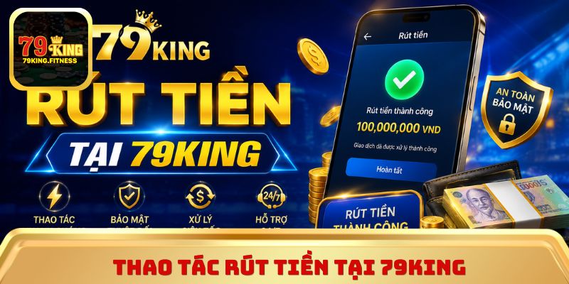 Thao tác rút tiền tại 79King đơn giản và xử lý cực nhanh 
